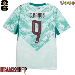 Portogallo Goncalo Ramos #9 Seconda Maglia Mondiali 2026 Manica Corta